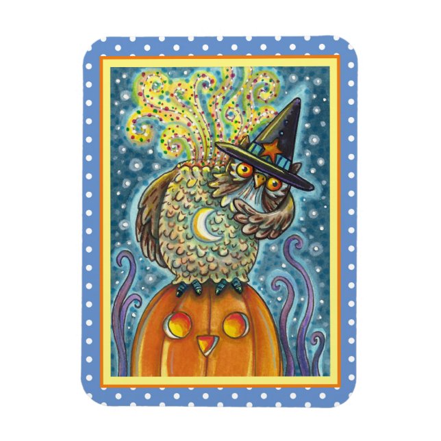 FUNNY HEADLESS HORSEMAN UGGLA, SÖMNIG HOLLOW BIRD MAGNET (Vertikal)