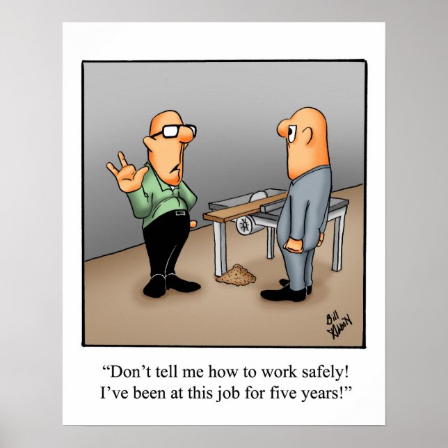 Funny Health Safety Humor Poster (Framsidan)