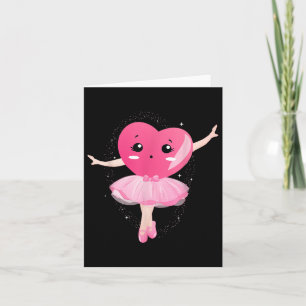 Funny Heart Ballet Dancing Alla hjärtans dag Ba Kort