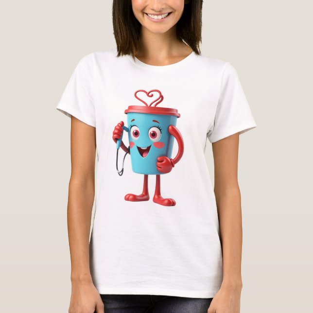 Funny Heart Coffee Tee (Framsida)