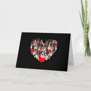 Funny Heart Love Boston Terrier Valentines Day Tack Kort
