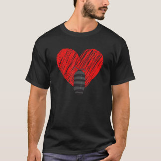 Funny Heart Roly Poly Design T Shirt