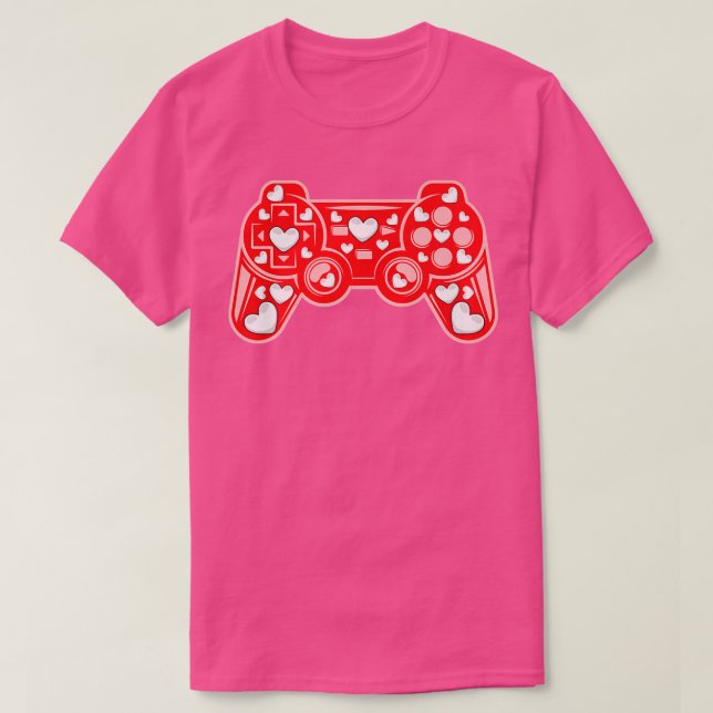 Funny Hearts Video Game Älskare Matching Sports Va T Shirt (Design framsida)