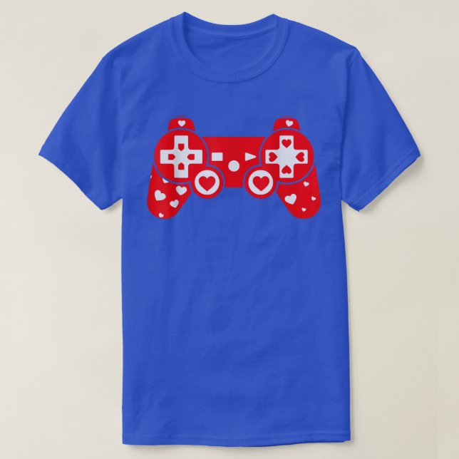 Funny Hearts Video Game Lover Matching Sports Vale T Shirt (Design framsida)
