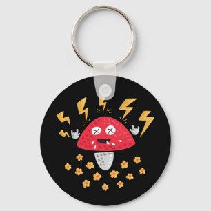 Funny Heavy Metall Mushroom Nyckelring