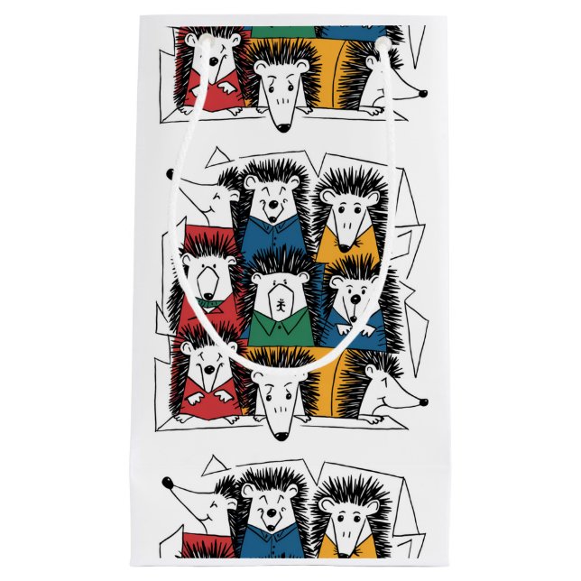 Funny Hedgehog Abstrakt Mönster (Framsidan)