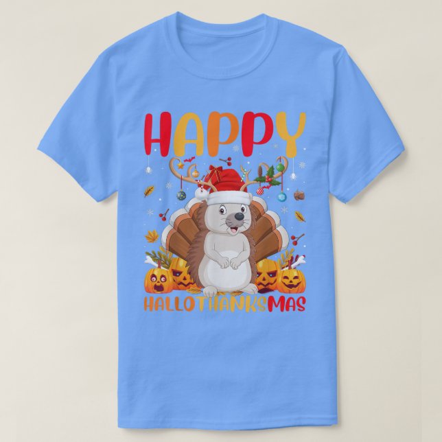Funny Hedgehog Animal Lover Lycklig Hedgehog Hello T Shirt (Design framsida)