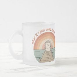 Funny Hedgehog Coffee Morning Slogan Mug Frostad Glasmugg