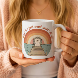 Funny Hedgehog Coffee Morning Slogan Mug Kaffemugg