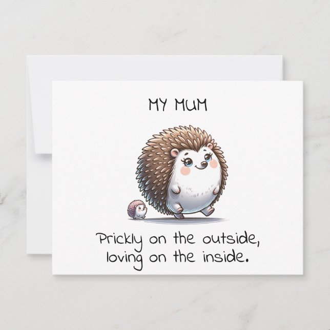 Funny Hedgehog Pun Mors dag Gift (Framsida)