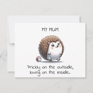 Funny Hedgehog Pun Mors dag Gift