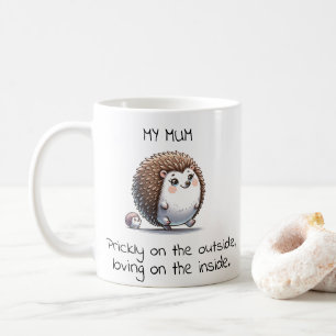 Funny Hedgehog Pun Mors dag Gift Kaffemugg