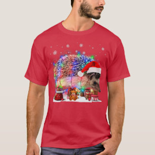 Funny Hedgehogs Träd jul Ljus Julafton Pajama T Shirt