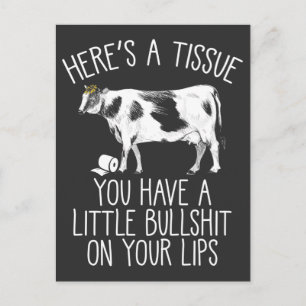 Funny Heifer Crybaby Cow Farmer Bull Softie Vykort