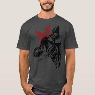 Funny Heifer Red Bandana Nibbling Ris Cattle Farm T Shirt