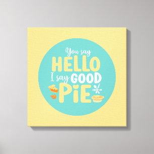 Funny Hej Bra Paj Pastel Kitchen Typography Art Canvastryck
