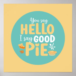 Funny Hej Bra Paj Pastel Kitchen Typography Art Poster