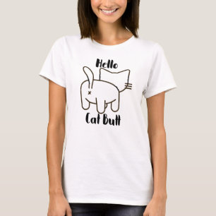 Funny Hej Cat Butt T Shirt