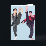 FUNNY HEJ MARTIAL ARTS KARATE GREETING CARD HELGKORT<br><div class="desc">HEJ "HI YA!" KARATE CARD</div>