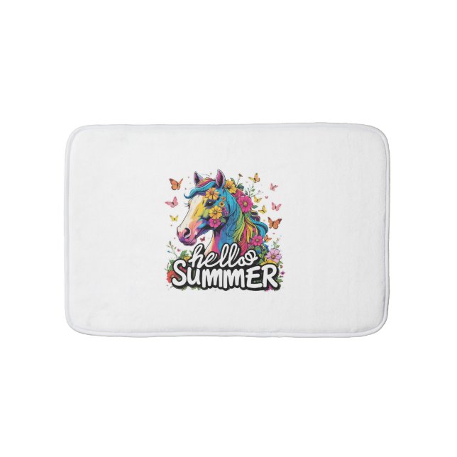 Funny Hej Summer Horse Badrumsmatta (Framsidan)