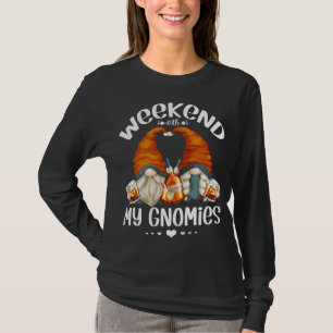 Funny Helg Gnomes Bourbon Älskare Cute Gnomies T Shirt
