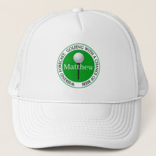 Funny Helg-prognos Golf Boll Baseball Keps