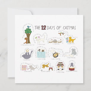 Funny Helgdag-fotokort för Cat Lovers Julkort