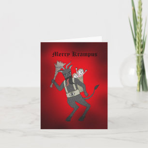 Funny Helgdag Krampus Strange Konstig Jul Kort