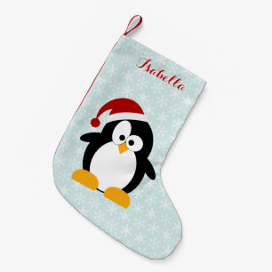 Funny Helgdag Penguin Personlig Liten Julstrumpa