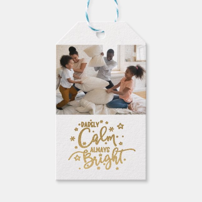 Funny Helgdag Photo Rarely Lugn Presentetikett (Framsidan)