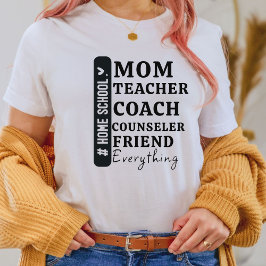 Funny Hem School Mamma Mors dag-gåvor T Shirt