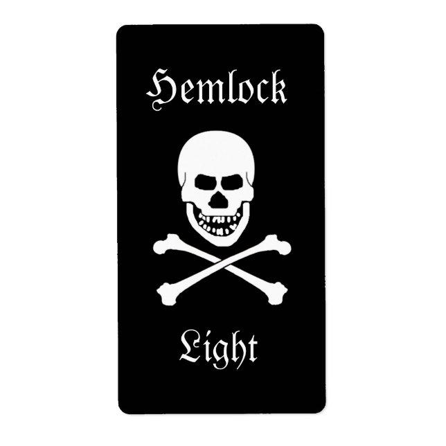 Funny Hemlock Poison Skull Crossbone Beer eller Vi Fraktsedel (Framsidan)