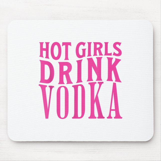 Funny Hett Girls Drink Vodka Drunk Drink Vin Sprit Musmatta (Framsidan)