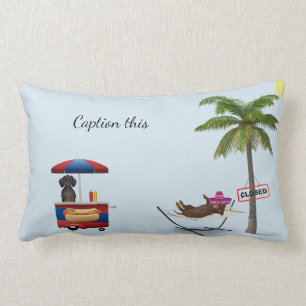 Funny Hett Hund Dachshund Pillow Anpassad Lumbarkudde