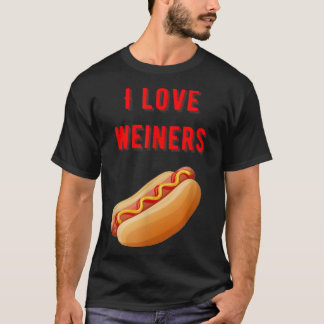 Funny Hett Hund Day Weiner Älskare Ketchup Gift T Shirt