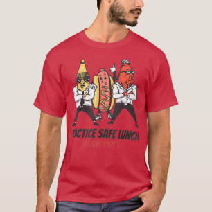 Funny Hett Hund T Mustard och Ketchup Bodywatch Shirt