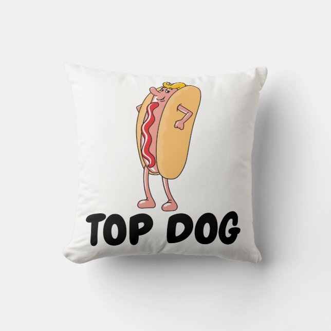FUNNY HETT HUND, VERP HUND PILLOWS KUDDE (Framsida)