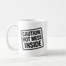 Funny "Hett Inside" Mugg - kaffe Humor Kopp