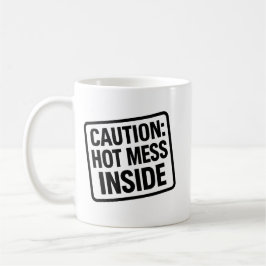 Funny "Hett Inside" Mugg - kaffe Humor Kopp
