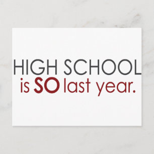 Funny High School Grad Vykort