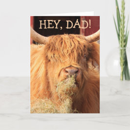 Funny Highland Cattle Fars dag Helgkort