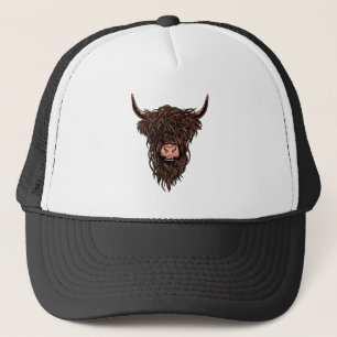Funny Highland Cow Head Keps