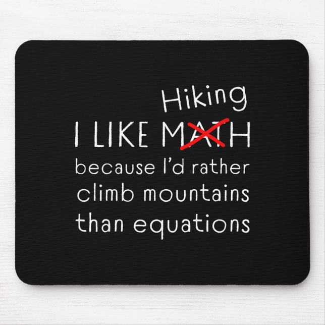 Funny Hiking Over Math Humor Mountains Vs Equation Musmatta (Framsidan)