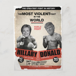 Funny Hillary Clinton mot Donald Trump Val Vykort