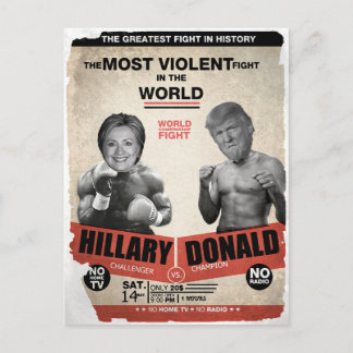Funny Hillary Clinton mot Donald Trump Val Vykort