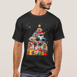 Funny Himalayan Christmas Tree Cute Pet Cat Lover T Shirt