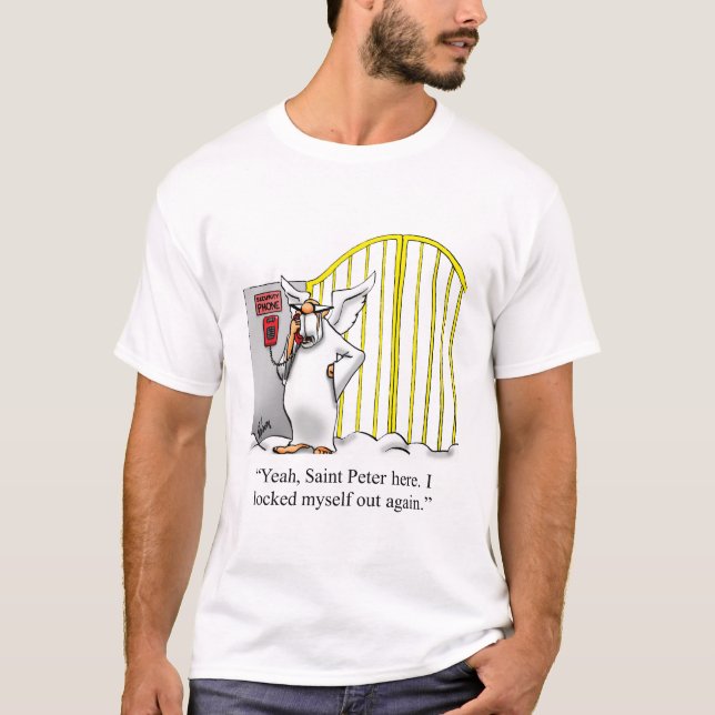Funny Himmelsk Humor Tee Shirt (Framsida)