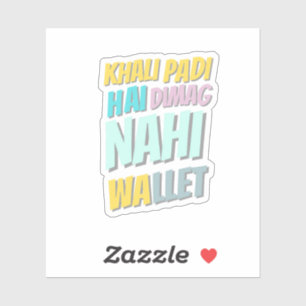 Funny Hindi Quote Sticker Klistermärken
