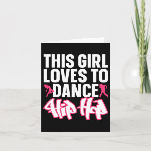 Funny Hip hop Dancing Art För barn Girls Women Hip Kort