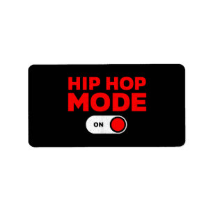 Funny Hip hop Design För manar Kvinnor 90-talet Hi Adressetikett